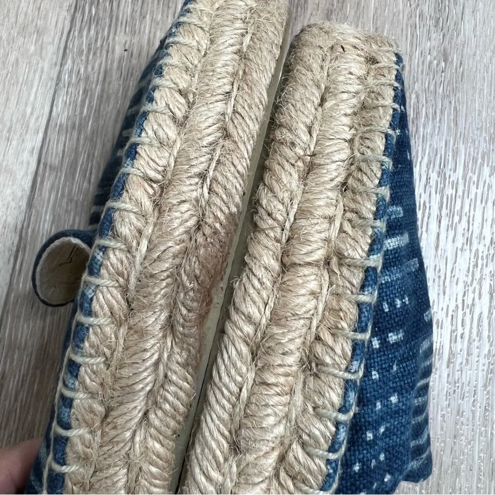 Soludos Blue Canvas Slip On Espadrilles Size 7